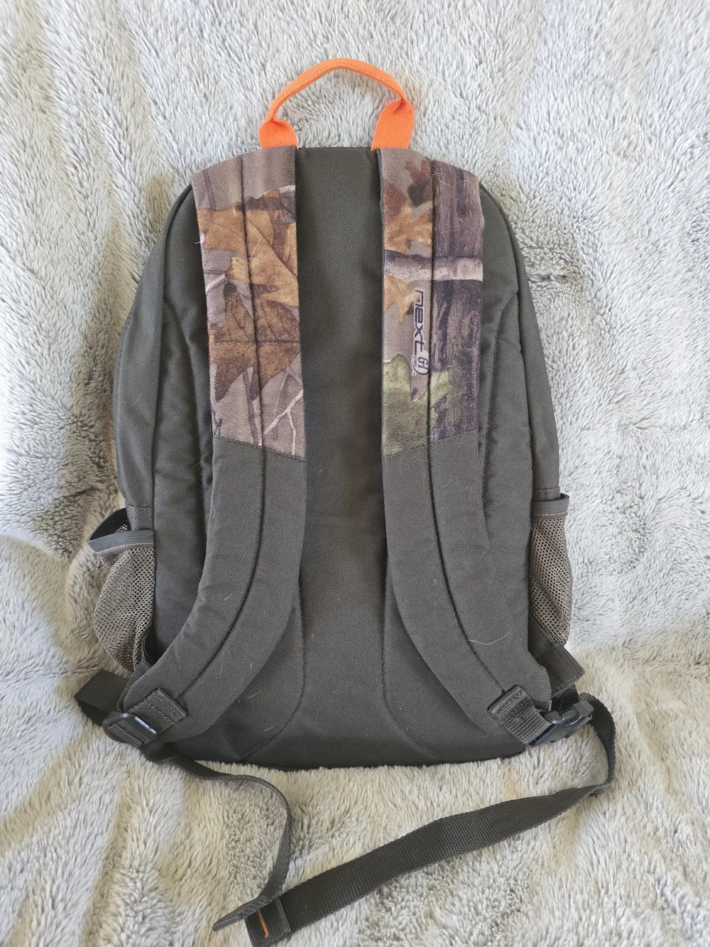 Youth Camo Backpack in Brown and Orange